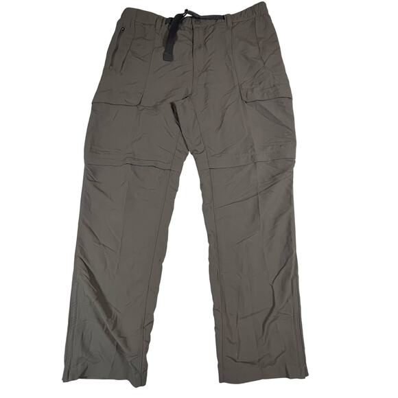 The North Face Convertible Zip-off Belted Hiking Fishing Pants Green Men’s Sz XL - Picture 1 of 8
